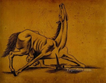 パブロ・ピカソ Painting - 内臓を抜いた馬 1917年 パブロ・ピカソ